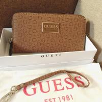 ราคา GUESS New European and American printed letter small G large capacity long wallet ticket wallet ID bag handheld (21073953122)