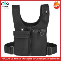 ราคา กระเป๋าเสื้อกั๊กสวมวิ่งที่มีกระเป๋าคู่ กระเป๋าสะพายหลังกีฬากลางแจ้งสำหรับวิ่งขี่จักรยานปีนเขา สีดำ (21075709459)