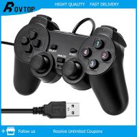 ราคา Rovtop PS2รูปร่าง Gamepad Joy ที่ติดเกมส์ Analog USB จอยเกมส์เดี่ยวสั่นสำหรับคอมพิวเตอร์พีซีจอยควบคุมเกม (9645796438)