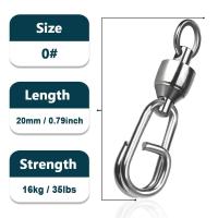 ราคา Fishing Swivels Snap Ball Bearing Swivel 25 100Pcs Stainless Split Ring Fishing Snap Rolling Swivel Carp Fishing Lure Connectors (20873063822)