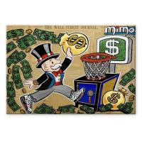 ราคา Alec Monopoly และ Rachie Starry Sky Art ภาพวาดผ้าใบMonopoly Dollars โปสเตอร์เงินการ์ตูน Wall Art สำหรับตกแต่งห้องนั่งเล่น1007 (20621798006)