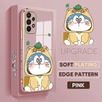 ราคา ออกแบบใหม่ Jizetin สำหรับ Samsung Galaxy A03 A10 A13 A23 A33 5G A53 5G A73 5G ฟรี การ์ตูนน่ารัก Doramon Square Edge Pattern Design หรูหราชุบ Soft Anti Gores Phone Case (15925282907)