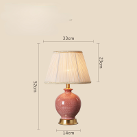 ราคา EASYHOME โคมไฟจีนโคมไฟตั้งโต๊ะเซรามิกที่ทันสมัยนอร์ดิกห้องนอนไฟข้างเตียงอเมริกันสีชมพูสาวห้องเตียงโคมไฟ Led ยืน Lamparas (16783312310)