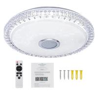 ราคา Mandari Rgb ไฟติดเพดาน Led โคมไฟติดเพดานสมาร์ท Led ควบคุมแสงได้ไฟพร้อมรีโมทหรี่แสงได้และเปลี่ยนสีได้ใช้ได้กับบลูทูธและแอปแสงที่ไม่มีแสงจ้าสำหรับบ้านหรือสำนักงานน้อยกว่า (20140221467)