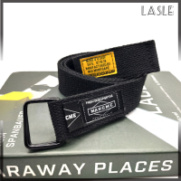 ราคา Lasle เข็มขัดผ้าใบบุรุษลำลองแฟชั่นยาว120ซม สำหรับผู้หญิงเข็มขัดรัดเอวโลหะแบบห่วงคู่สายเข็มขัดยีนส์ (20402318895)