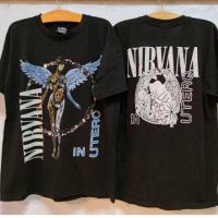ราคา NIRVANA IN UTERO ป้าย GIANT made in USA เสื้อวงเสื้อทัวร์ Vintage เสื้อยืดผ้าฝ้าย (15653704093)