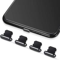 ราคา 4ชิ้น ชุดอะลูมินัมอัลลอย Plug Anti Debu สำหรับ iPhone 14 13 12 Pro Max 11 Mini XR 8 Plus iPad AirPods Series ฝาครอบพอร์ตไลท์นิ่ง (19518805834)