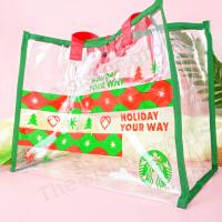 ราคา Starbucks Limited Edition Clear Bag Christmas Size L กระเป๋าสตาร์บัค แบบใสลายคริสต์มาส ขนาดไซต์ L (16881104135)