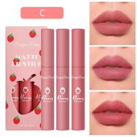 ราคา Matte Velvet Strawberry Lip Gloss Lipstick Set Non stick Cup Not Easy To Fade Long Lasting Lip Glaze Lipstick Makeup Cosmetics (15185749638)