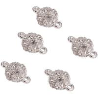 ราคา 10 Sets Round Alloy Rhinestone Brass Magnetic Clasps For DIY Craft Making Platinum Color 17x10mm Hole 2mm (20701594895)