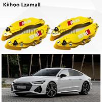 ราคา 4ชิ้นออดี้คาลิปเปอร์3D โลหะผสมคาลิปเปอร์ฝาครอบล้อตัดเบรกฝาครอบโลหะคาลิปเปอร์ปกสากล (14573652534)