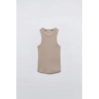ราคา ZARA เสื้อยืดแขนกุดเข้ารูปสำหรับผู้หญิง3253301 250ใหม่สำหรับฤดูร้อน Cewek Seksi (20431913528)