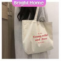 ราคา กระเป๋า ผ้าแคนวาสแฟชั่นสไตล์ เกาหลี สกรีน อักษร canvas bag (14157634508)