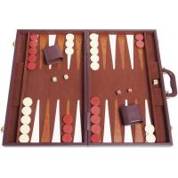 ราคา Middleton Games Tournament Backgammon Set 21 in Classic Brown (20427519866)