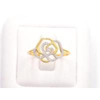 ราคา Happy Jewelry แหวนดอกกุหลาบ กลีบดอกเต็มหน้านิ้วสวยๆ ทองแท้ 9k 37 5 เพชรเกสร ME881 (16992535059)