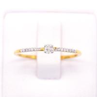 ราคา Happy Jewelry แหวนเพชรของแท้ แหวนชูสายน่ารัก เล็กๆ มีบ่าข้างสวยงาม เม็ดยอด 7 ตัง ทองแท้ 9k 37 5 ขายได้ จำนำได้ ME786 (16951621311)