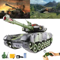 ราคา ถังควบคุมทางไกล 33CM RC Fighting รถถังประจัญบานของเล่นสำหรับเด็ก ถังควบคุมระยะไกล ของเล่นเด็กไฟฟ้า Remote Control Tank พร้อมแสงสีเสียง หมุนได้ 360 (20266448341)