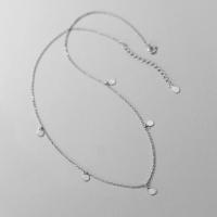 ราคา WANTME 925 Sterling Silver Simple Glossy Disc Chain Charm Clavicle Necklace For Women Fashion Teen Chic Party Elegant Jewelry (19992882587)