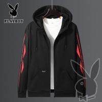 ราคา PLAYBOY ยี่ห้อเสื้อคลุมด้วยผ้าผู้ชายซิปเสื้อกันหนาวแขนยาวใหม่คาร์ดิแกนสบายๆแจ็คเก็ตคลุมด้วยผ้า M 8XL (16506706413)