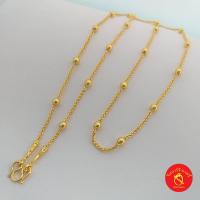ราคา สร้อยคอทองโคลนนิ่งลายโซ่น้ำมันไข่ปลา 2 สลึง หรือ 50สตางค์ (19453611062)