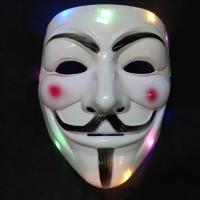 ราคา Zhuike Halloween prom party net red diy mask floor booth glowing V for vendetta mask (19874602810)