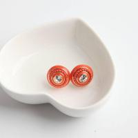 ราคา KS Simple Enamel Buttons Gem Stud Earrings Fashion Earrings (16343186447)