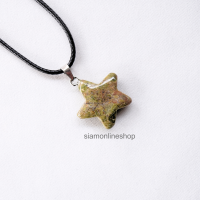ราคา STONE PENDANT STAR สร้อยคอ ประดับจี้หินนำโชค รูปดาว เลือกหินได้ หินแท้ by siamonlineshop (18853870364)