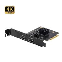 ราคา กล่องการ์ดบันทึกวิดีโอ HDMI 60fps 4K พร้อมการ์ดบันทึกการ์ดจับเสียงเกมเครื่องบันทึกวีดีโอ UHD PCIe สำหรับการถ่ายทอดสด2160 (20087310378)