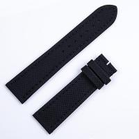 ราคา 2023 new Tali jam tangan kanvas nilon bernapas kualitas terbaik ujung datar hitam 22mm untuk tali jam Breitling untuk Avenger Navitimer sabuk jam Pin gesper (20143008864)