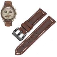 ราคา สายหนัง20มม สำหรับ Omega แบบนาฬิกาดวงจันทร์กำไลข้อมือหนังวัวแนววินเทจ20 22 24 26มม สายนาฬิกาปล่อยแบบเร็ว (20851436797)
