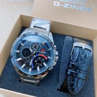 ราคา Watchtime D ziner นาฬิกาข้อมือแบรนแท้ กันน้ำ 100 ใส่สายได้2แบบสายเหล็กกับหนัง สองระบบ มีไฟ จับเวลา ตั้งปลุก มีวันที่ เดือน ปี พร้อมกล่องแบรนด์ (12880601658)