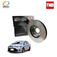 ราคา Compact Brakes จานเบรค จานดิสเบรคหน้า สำหรับ Toyota Vios Gen3 โตโยต้า วีออส ปี 2013 2018 จานขนาด 255 (12661161792)