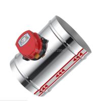 ราคา 80 250mm stainless steel air damper valve HVAC electric air duct motorized damper for ventilation valve 220V air valve (16966374073)