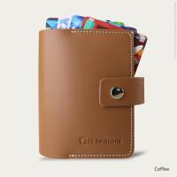 ราคา กระเป๋าใส่บัตร สลักชื่อฟรี หนัง PU Bifold Card Book Holder ใส่บัตรได้ 22 ใบ (19745411045)