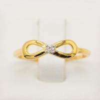 ราคา Happy Jewelry แหวนเพชรของแท้ แหวนอินฟินิตี้ INFINITY ความหมายดีๆ ที่ไม่มีที่สิ้นสุด ทองแท้ 9k 37 5 ขายได้ จำนำได้ ME550 (12298022735)
