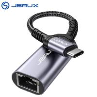 ราคา JSAUX USB C Ethernet USB C to RJ45 Lan Adapter for MacBook Pro Samsung Galaxy S9 S8 Note 10 9 Type C Network Card USB Ethernet (19409998676)