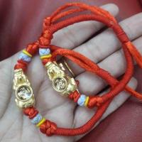 ราคา ข้อมือปี่เซี๊ยะกังหันสีทองเชือกแดงใบพัดหมุนได้ G0125 บริการเก็บเงินปลายทาง (16005292530)