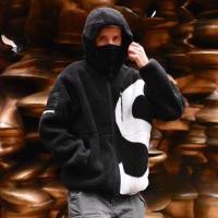 ราคา เสื้อแจ็คเก็ตสำหรับทั้งหญิงและชายมีฮู้ดโลโก้ผ้าฟลีซ20FW Supreme S ใหม่ (20199165623)