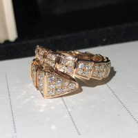 ราคา แหวนทองคำสีกุหลาบสเตอร์ลิงเงิน18กะรัตสำหรับผู้หญิงแหวนรูปงูฤดูใบไม้ผลิแหวนหัวงูคู่ปลาช่อนขนาดใหญ่ประดับเพชรเต็ม (20870774618)