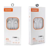 ราคา D POWER หูฟังโทรศัพท์ รุ่น IP 6 D Power Universal Earphone (20708989649)