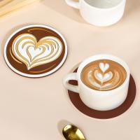 ราคา ที่รองแก้ว PVC เสื่อกาแฟแผ่นรองแก้ว1ชิ้นพรมเช็ดเท้าที่วางทัพพีทรงกลมขนาดเล็กกันลวก (20700276604)