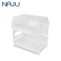 ราคา Naju ชั้นวางจานชาม 2 ชั้น ใส่จานได้ 28 ใบ มีฝาปิด ที่คว่ำจานพลาสติก 2 ชั้น มีถาดระบายน้ำ ที่คว่ำชามจาน ขนาด40x28x42cm ชั้นคว่ำมีฝาครอบ (17522505517)