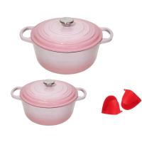 ราคา หม้อเหล็กหล่อเหล็กหล่อ เตาอบดัตช์เหล็กหล่อ หม้ออบขนมปังพร้อมฝาปิดด้วยตนเอง Enameled Cast Iron Dutch Oven With Lid Porcelan Emplated Surface Cookware Pot (19492795570)