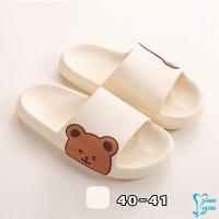 ราคา รองเท้าแตะผู้หญิง รองเท้าแตะ รองเท้า รองเท้าแตะลายหน้าน้องหมี slippers (16600757429)