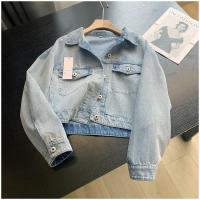 ราคา Uniqlo ร้านเรือธงทุกวันเดี่ยวห้องลองเสื้อสามารถเค็มหรือ Sweet Street รู้สึก Silhouette Lapel Casual แจ็คเก็ตผ้าเดนิมเสื้อผู้หญิงด้านบน (17568181663)