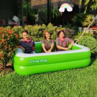 ราคา D KIds สระน้ำเป่าลม ทรงสี่เหลี่ยมขนาด2เมตร ขนาด200 150 50 cm Smile Pool ขายดี ห้ามพลาด (18093498255)