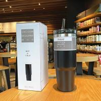 ราคา จัดส่งจากกรุงเทพ TYESO800ml แก้วน้ำ แก้วน้ำเยติ เก็บความร้อน เย็น สแตนเลส304 แก้วน้ำสแตนเลส พร้อมฝาปิดและหลอด (14854824505)