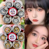 ราคา คอนแทคเลนส์ รุ่น Nudy สีเทา ตาล Gray Brown มีค่าสายตา 0 00 10 00 (20585434641)