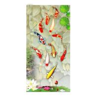ราคา Luyameishop คุณภาพสูง Modern Koi Fish Lotus ภาพวาดสีน้ำมันผ้าใบพิมพ์ Abstract Wall Art สำหรับตกแต่งบ้าน (20338022365)