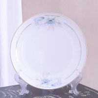 ราคา AG TABLEWARE จานเซรามิก จานเซรามิค จาน เซรามิคเนื้อโบนไชน่า ขาวแต่งขอบทอง สไตล์ยุโรป (17965700301)